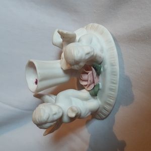 Angels Candlestick Holder with Flower